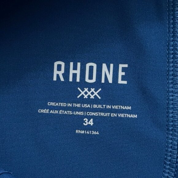 Rhone 9" Commuter Short Mens Size 34 Flex 4 Way Stretch Performance Golf Blue - Picture 4 of 6